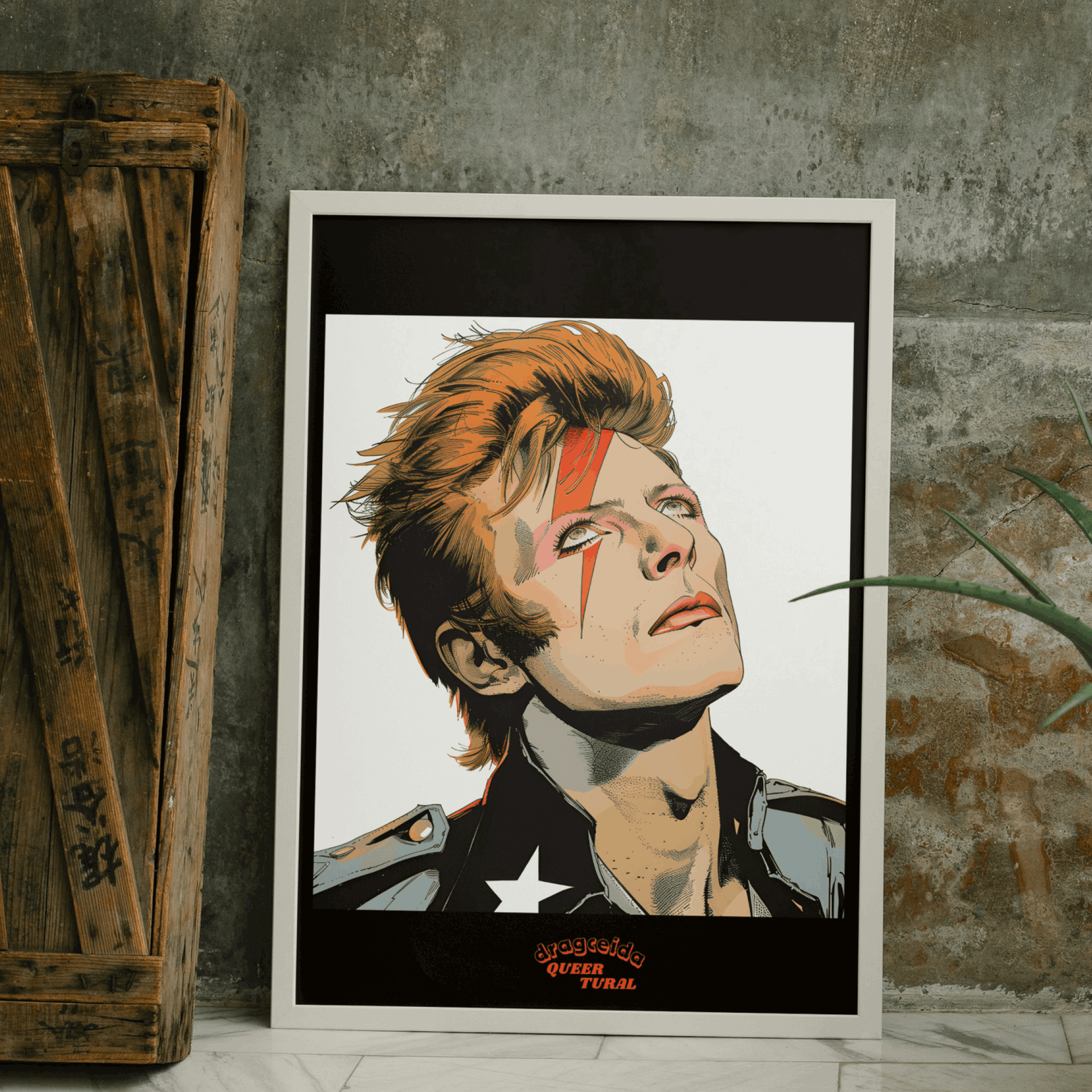 ⚡ Ilustración Digital | David Bowie | ¡Descarga Instantánea! 🚀 Edición Aladdin Sane 🚀 - Dragceida Queertural