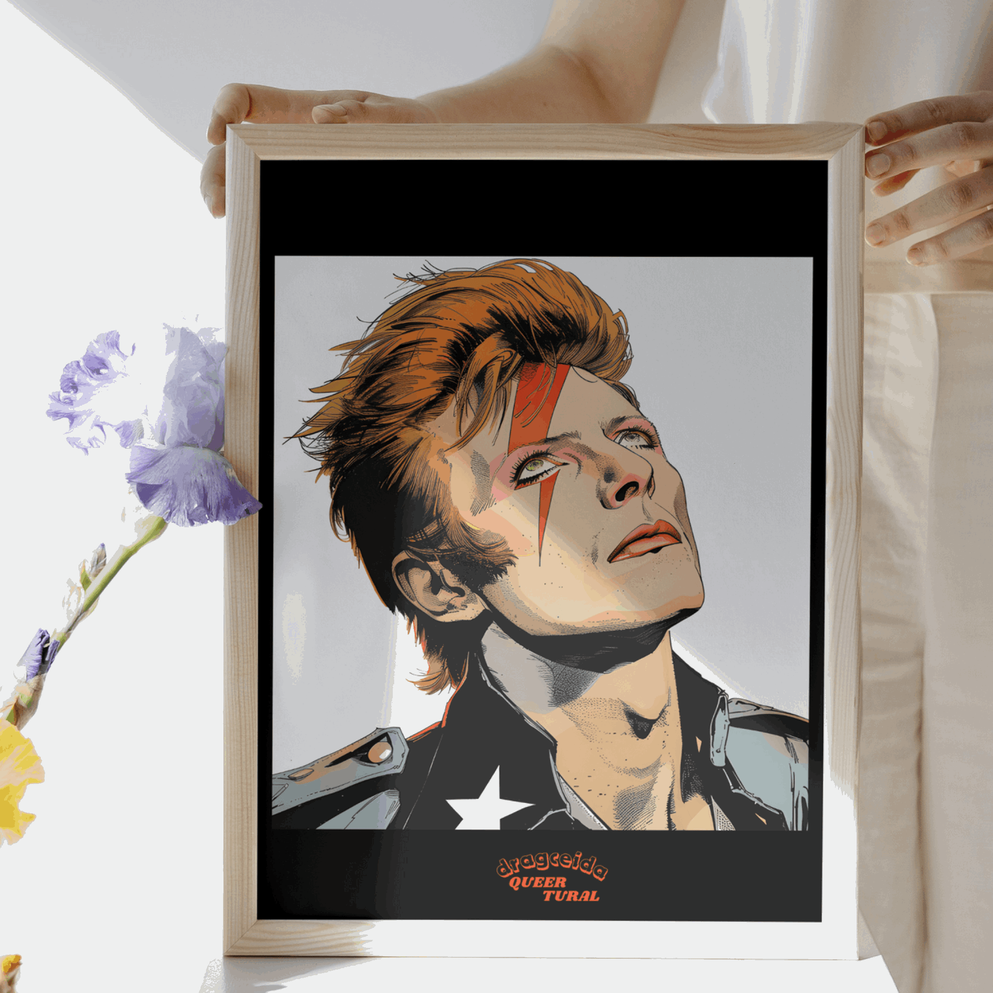 ⚡ Ilustración Digital | David Bowie | ¡Descarga Instantánea! 🚀 Edición Aladdin Sane 🚀 - Dragceida Queertural