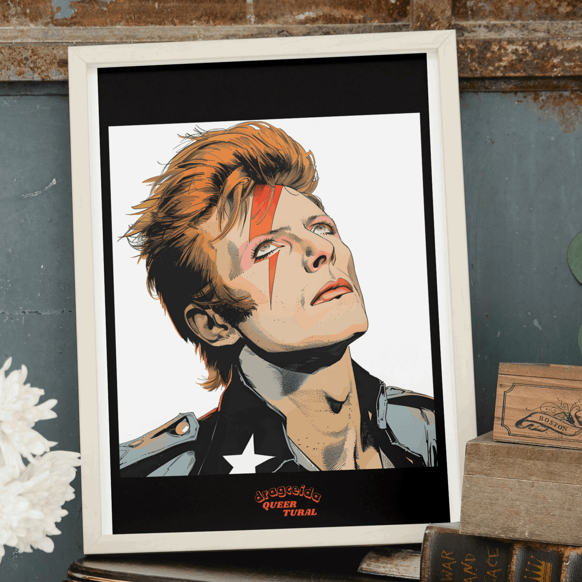 ⚡ Ilustración Digital | David Bowie | ¡Descarga Instantánea! 🚀 Edición Aladdin Sane 🚀 - Dragceida Queertural