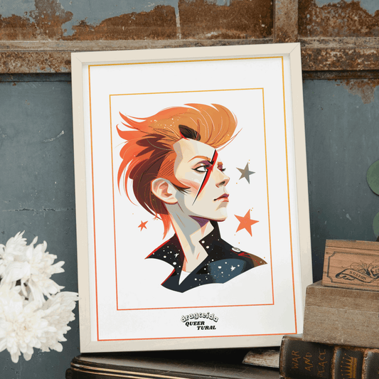 ⚡ Ilustración Digital | David Bowie | ¡Descarga Instantánea! 🚀 Edición Space Oddity 🚀 - Dragceida Queertural