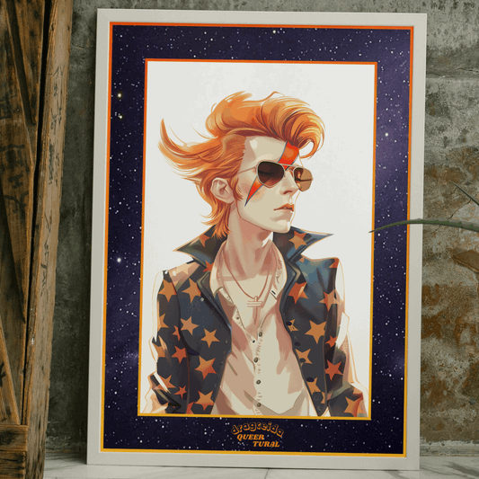 ⚡ Ilustración Digital | David Bowie | ¡Descarga Instantánea! 🚀 Edición Starman 🚀 - Dragceida Queertural