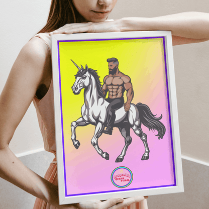 🦄 Ilustración Digital Queer de Unicornios | Los Jinetes del Arcoíris | ¡Descarga Instantánea! 🎠 Edición Jon Queersnow 🎠 - Dragceida Queertural