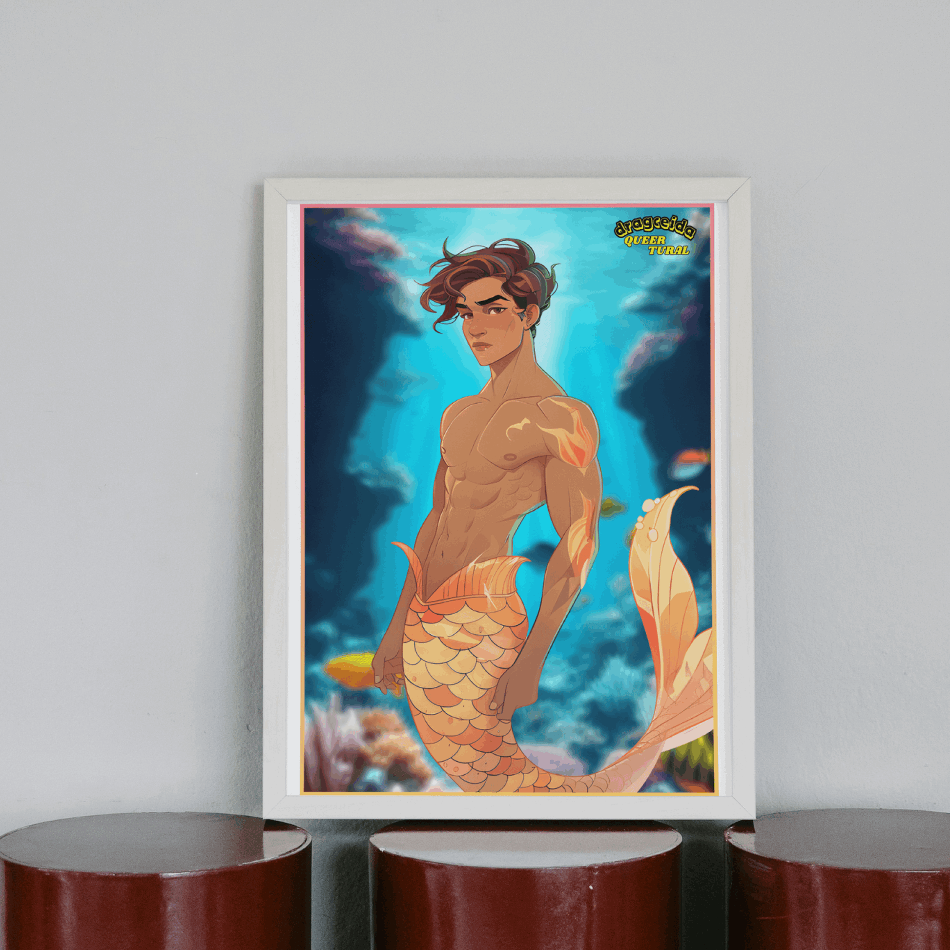 🔱 Ilustración Digital Queer | Tritón | Sireno | ¡Descarga Instantánea! 🧜🏻‍♂️ Edición Céfiro 🧜🏻‍♂️ - Dragceida Queertural