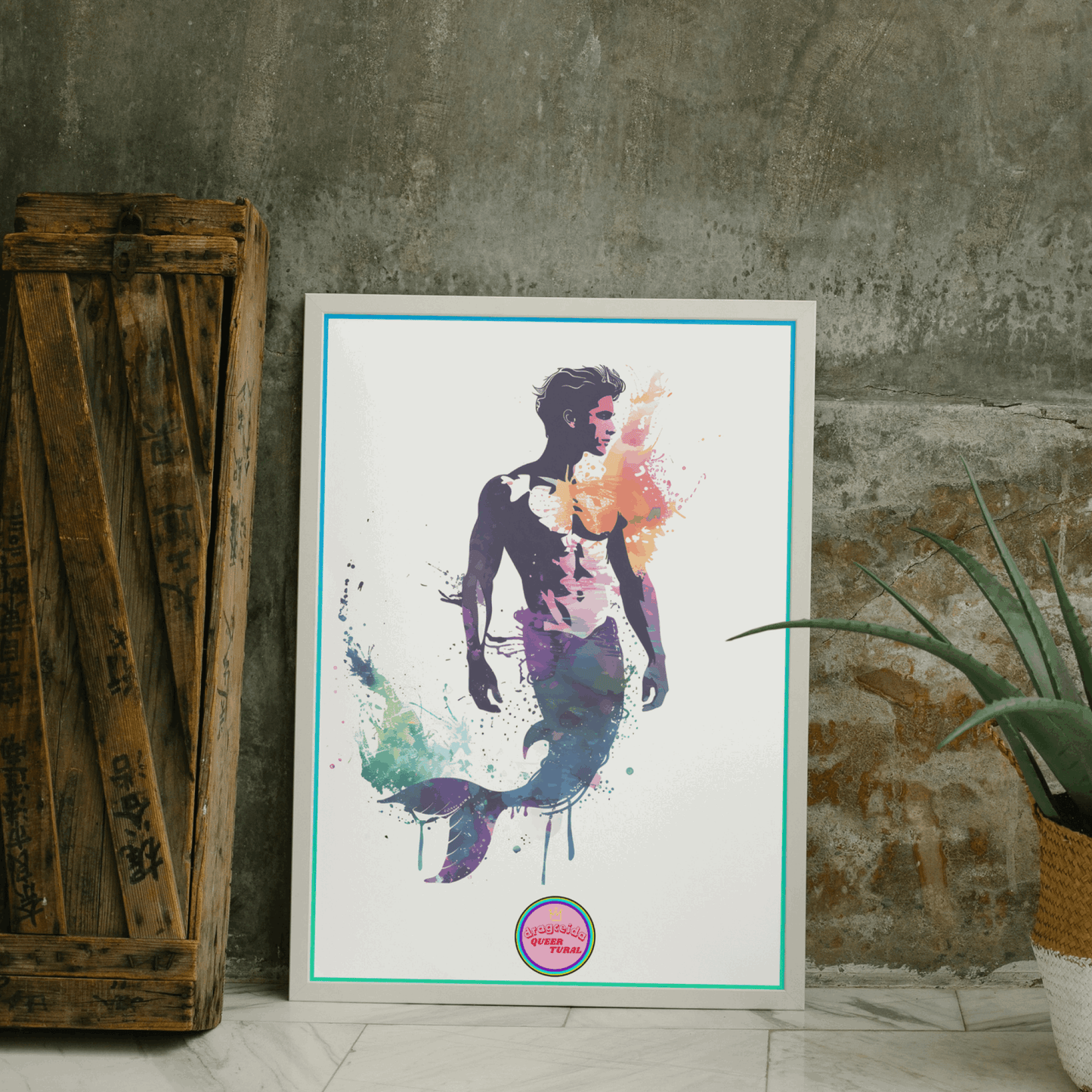 🔱 Ilustración Digital Queer | Tritón | Sireno | ¡Descarga Instantánea! 🧜🏻‍♂️ Edición Enópion 🧜🏻‍♂️ - Dragceida Queertural