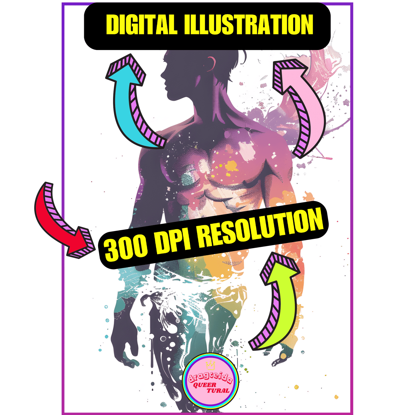 🔱 Ilustración Digital Queer | Tritón | Sireno | ¡Descarga Instantánea! 🧜🏻‍♂️ Edición Proteo 🧜🏻‍♂️ - Dragceida Queertural