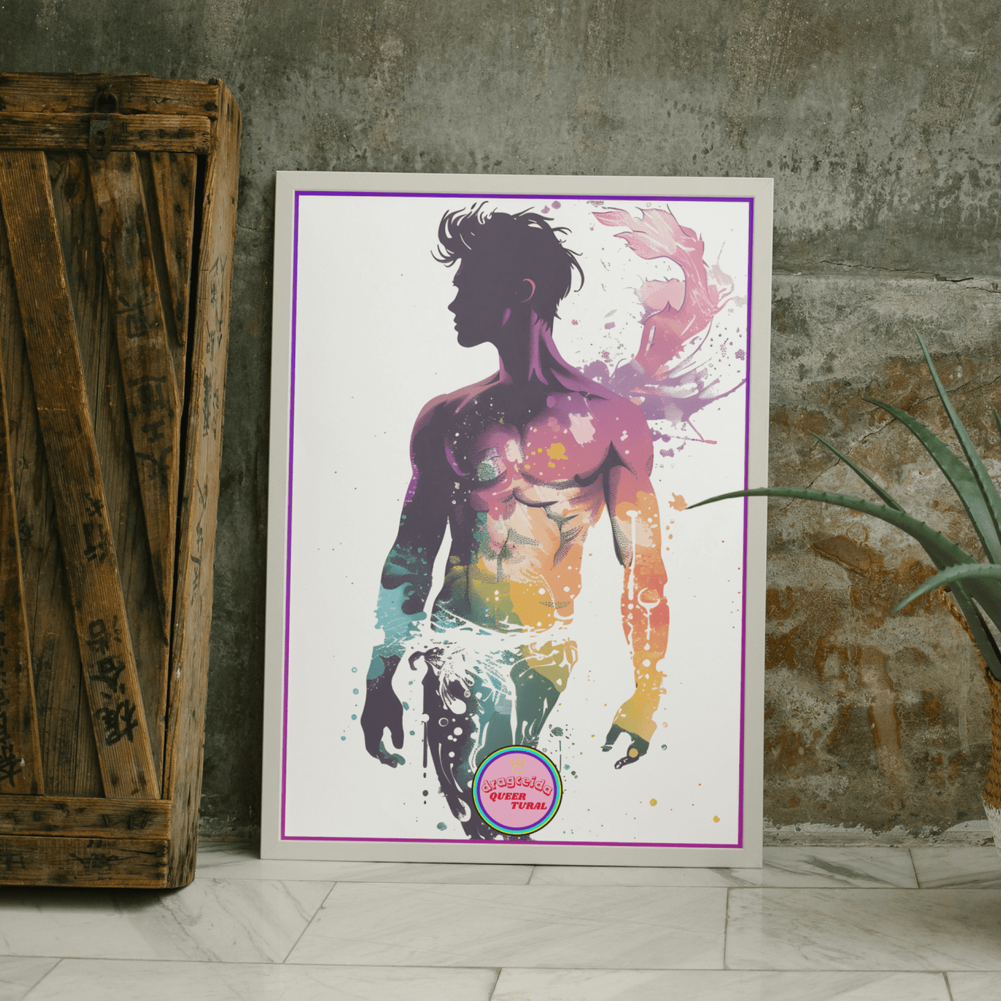 🔱 Ilustración Digital Queer | Tritón | Sireno | ¡Descarga Instantánea! 🧜🏻‍♂️ Edición Proteo 🧜🏻‍♂️ - Dragceida Queertural