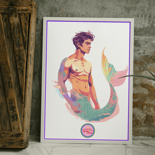 🔱 Ilustración Digital Queer | Tritón | Sireno | ¡Descarga Instantánea! 🧜🏻‍♂️ Edición Taras 🧜🏻‍♂️ - Dragceida Queertural