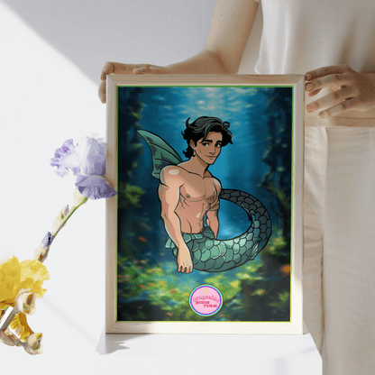 🔱 Ilustración Digital Queer | Tritón | Sireno | ¡Descarga Instantánea! 🧜🏻‍♂️ Edición Thaumas 🧜🏻‍♂️ - Dragceida Queertural