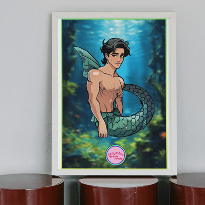 🔱 Ilustración Digital Queer | Tritón | Sireno | ¡Descarga Instantánea! 🧜🏻‍♂️ Edición Thaumas 🧜🏻‍♂️ - Dragceida Queertural