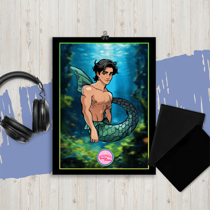 🔱 Ilustración Queer de | Tritón | Sireno | ¡Envío Gratis! 🧜🏻‍♂️ Edición Thaumas 🧜🏻‍♂️ - Dragceida Queertural