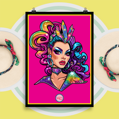 👑 Ilustración Queer | Drag Queens | ¡Envío Gratis! 🔥 Edición Blush Belle 🔥 - Dragceida Queertural