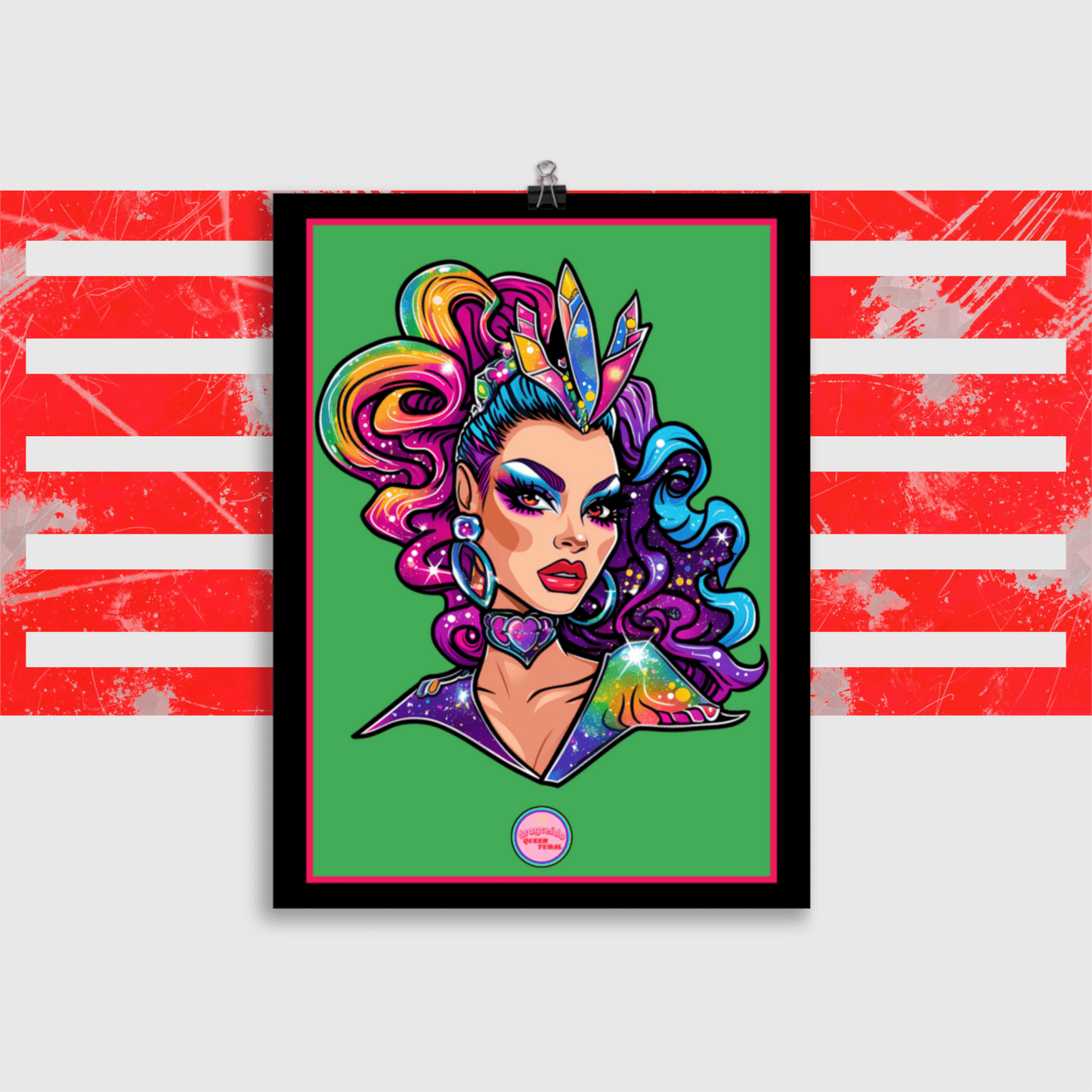 👑 Ilustración Queer | Drag Queens | ¡Envío Gratis! 🔥 Edición Blush Belle 🔥 - Dragceida Queertural