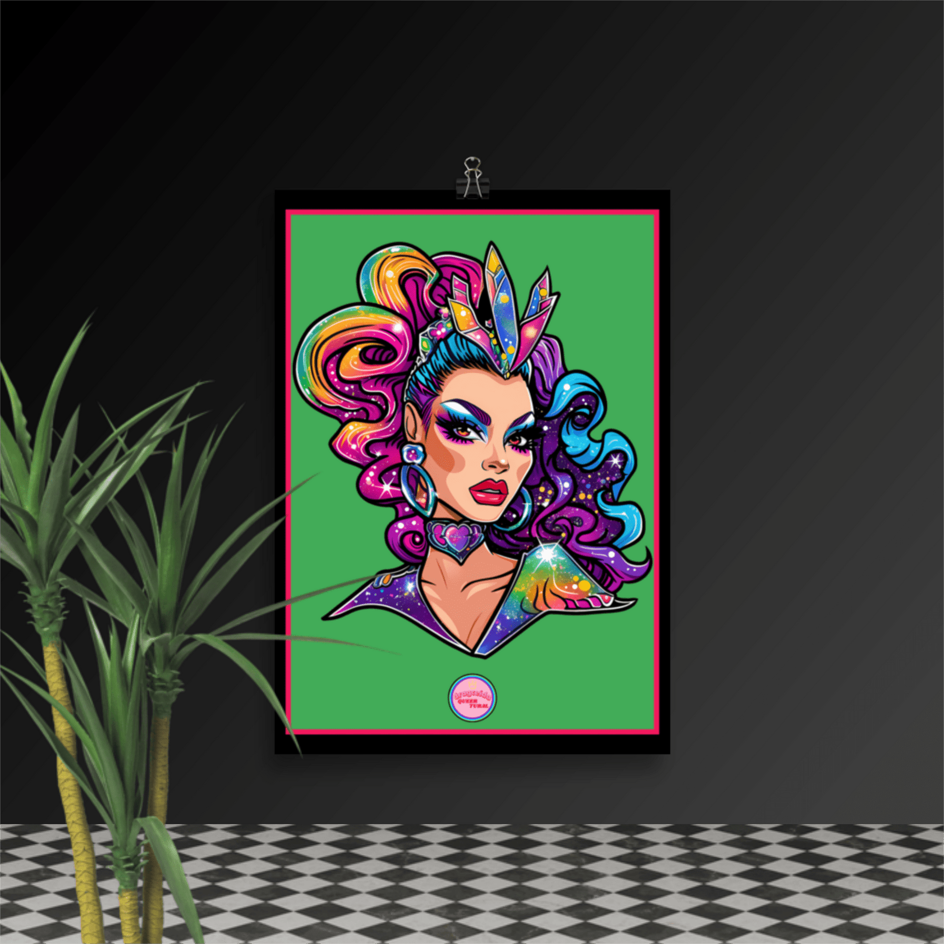 👑 Ilustración Queer | Drag Queens | ¡Envío Gratis! 🔥 Edición Blush Belle 🔥 - Dragceida Queertural