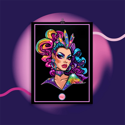 👑 Ilustración Queer | Drag Queens | ¡Envío Gratis! 🔥 Edición Blush Belle 🔥 - Dragceida Queertural