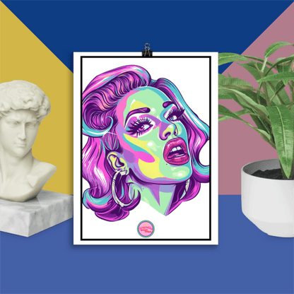 👑 Ilustración Queer | Drag Queens | ¡Envío Gratis! 🔥 Edición Electra Sparkle 🔥 - Dragceida Queertural