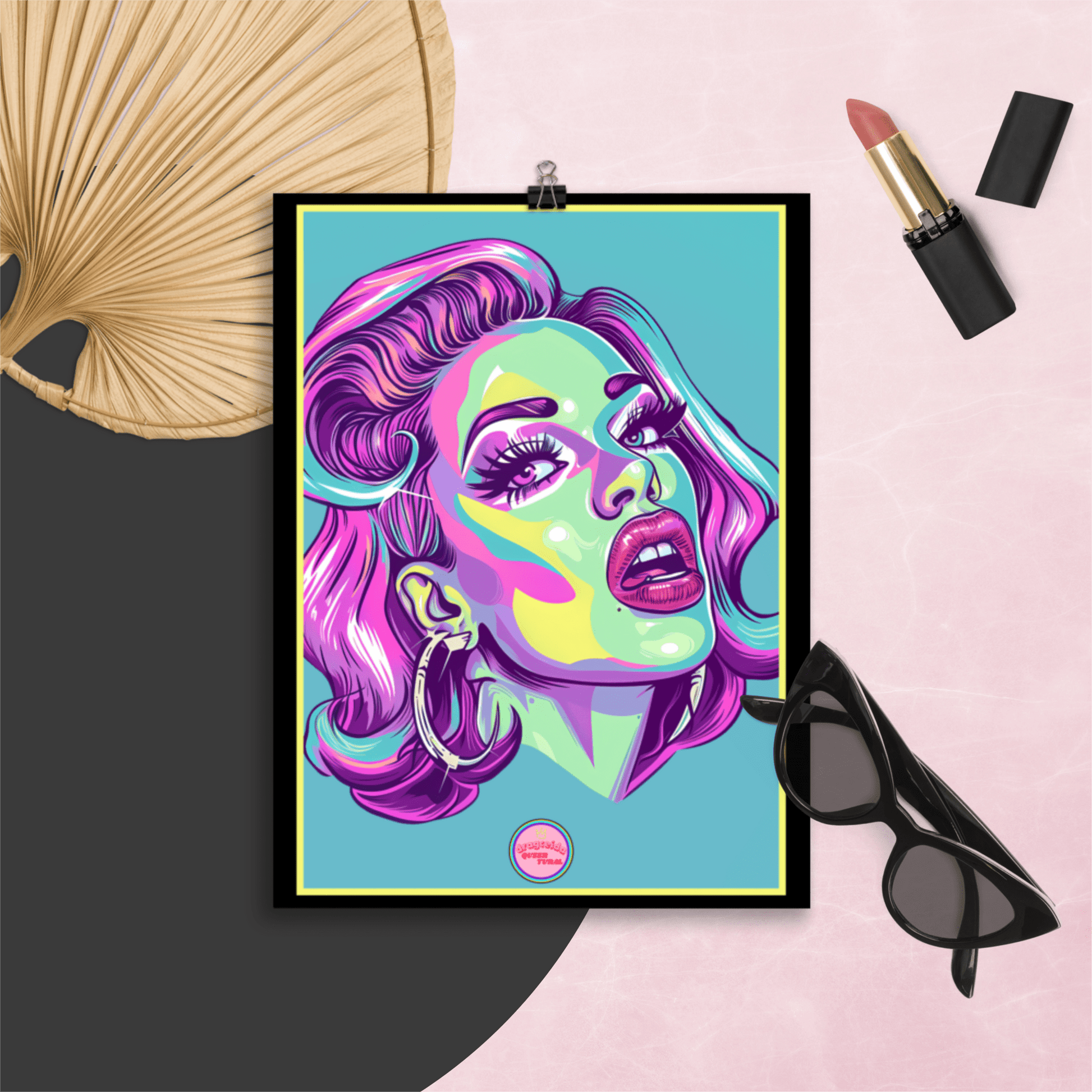 👑 Ilustración Queer | Drag Queens | ¡Envío Gratis! 🔥 Edición Electra Sparkle 🔥 - Dragceida Queertural