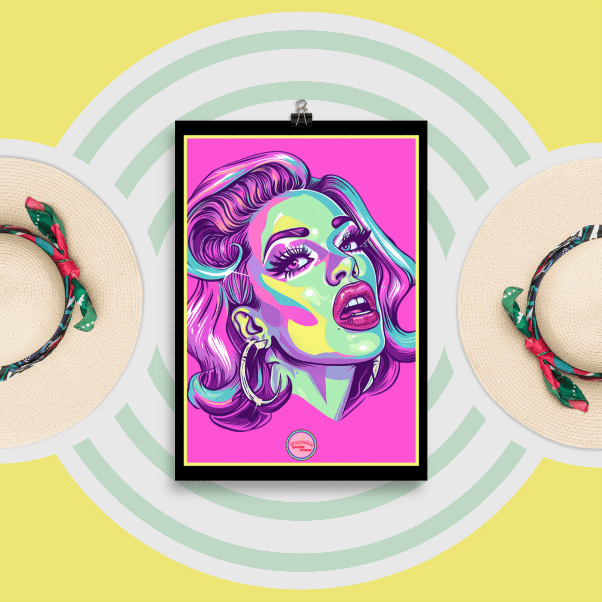 👑 Ilustración Queer | Drag Queens | ¡Envío Gratis! 🔥 Edición Electra Sparkle 🔥 - Dragceida Queertural