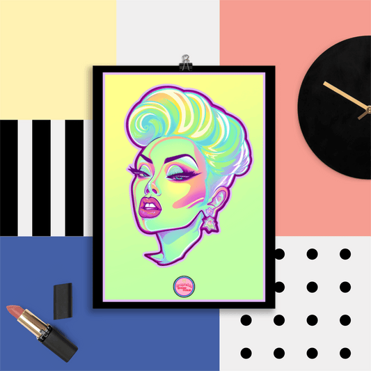 👑 Ilustración Queer | Drag Queens | ¡Envío Gratis! 🔥 Edición Opal Vixen🔥 - Dragceida Queertural