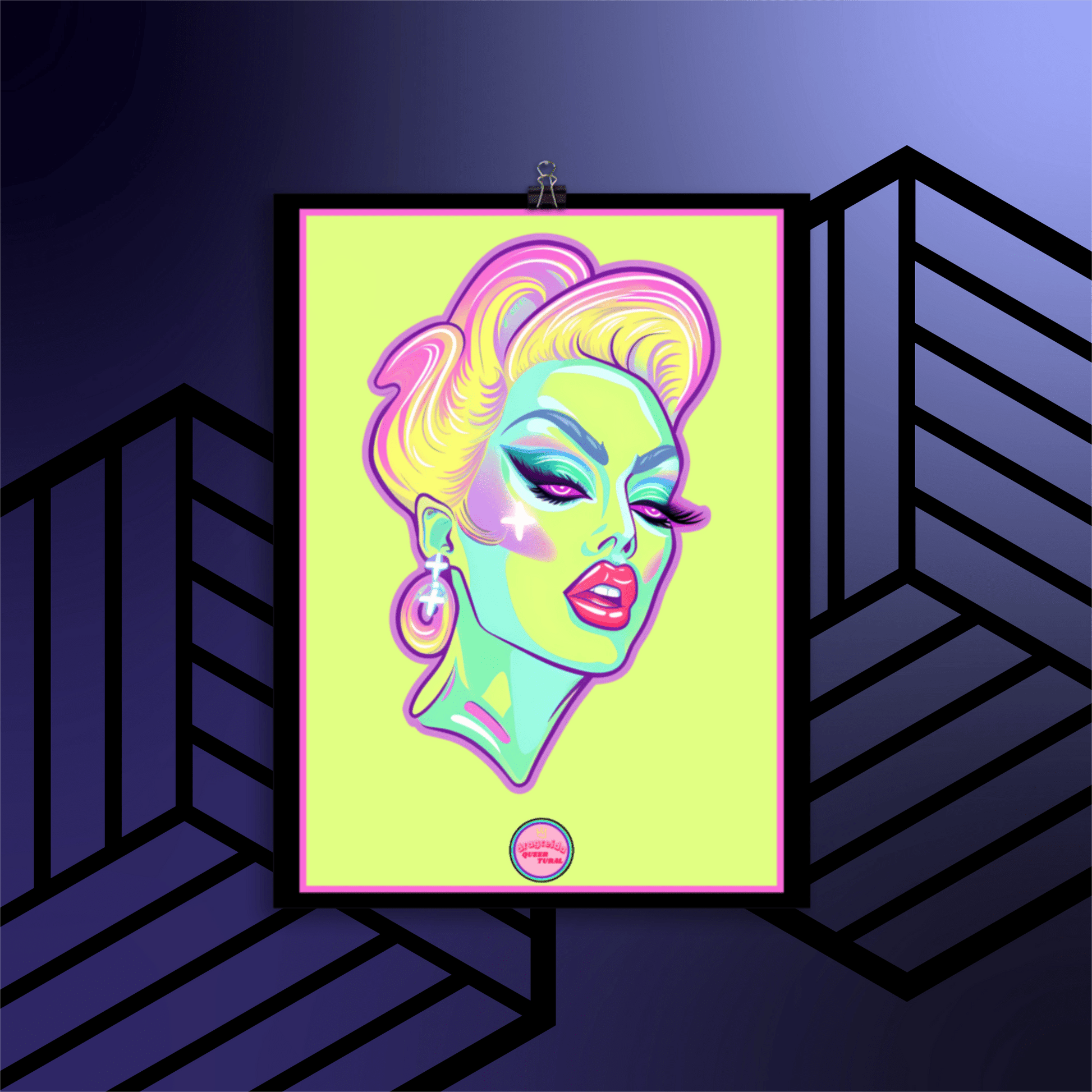 👑 Ilustración Queer | Drag Queens | ¡Envío Gratis! 🔥 Edición Venus Vertex 🔥 - Dragceida Queertural