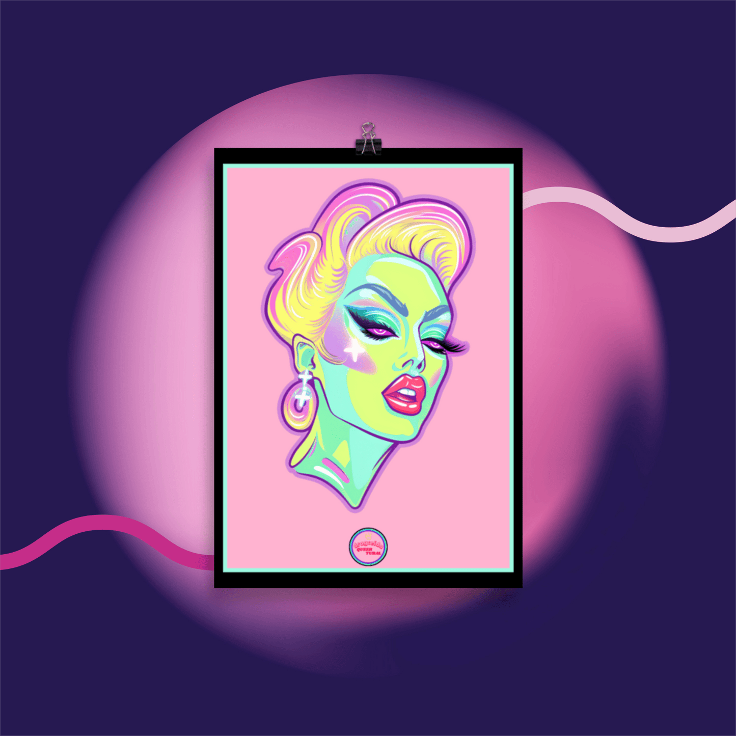 👑 Ilustración Queer | Drag Queens | ¡Envío Gratis! 🔥 Edición Venus Vertex 🔥 - Dragceida Queertural