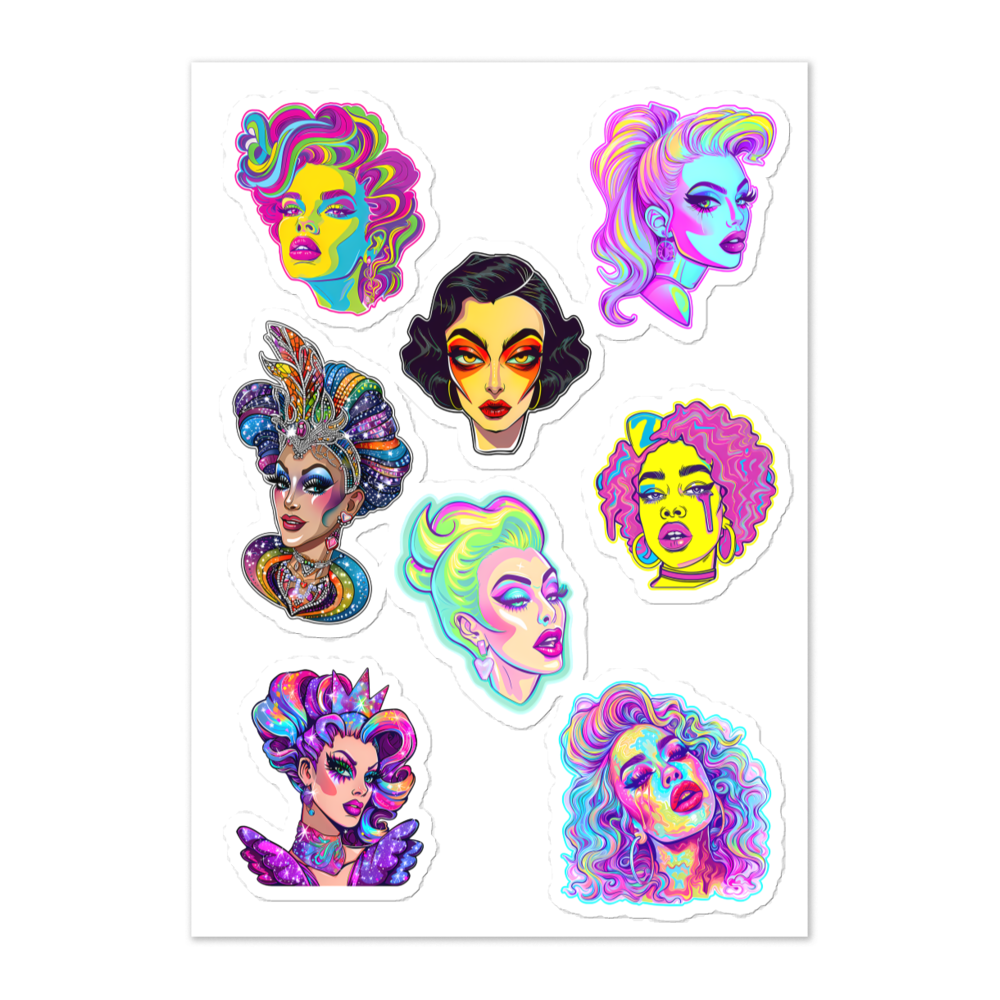 🌈Pack Stickers | Drag Queens |¡Envío Gratis!👑Edición Glamazing👑