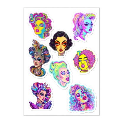🌈Pack Stickers | Drag Queens |¡Envío Gratis!👑Edición Glamazing👑