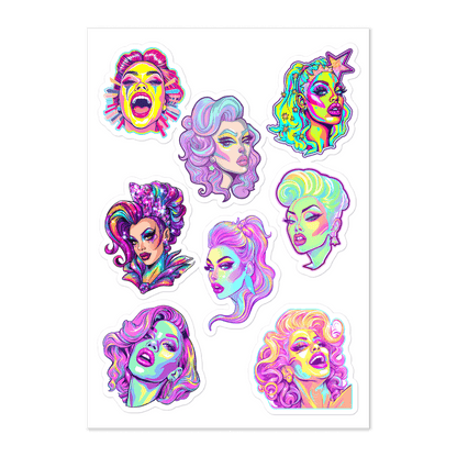 🌈 Pack Stickers | Drag Queens | ¡Envío Gratis! 👑 Edición Divinique 👑 - Dragceida Queertural