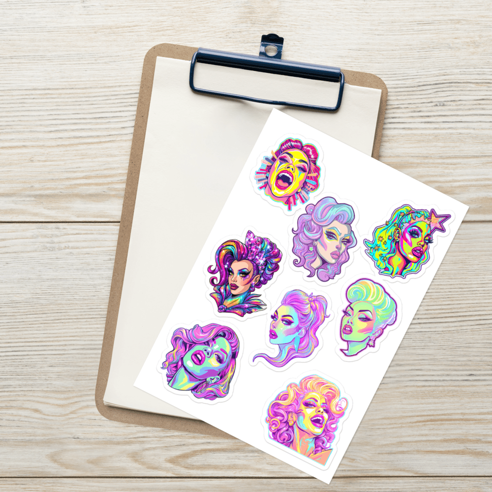 🌈 Pack Stickers | Drag Queens | ¡Envío Gratis! 👑 Edición Divinique 👑 - Dragceida Queertural