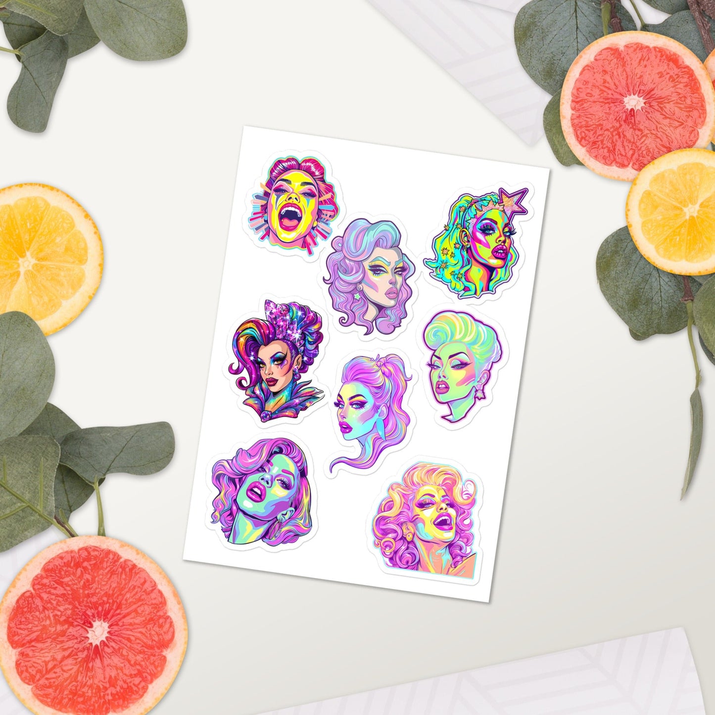 🌈 Pack Stickers | Drag Queens | ¡Envío Gratis! 👑 Edición Divinique 👑 - Dragceida Queertural