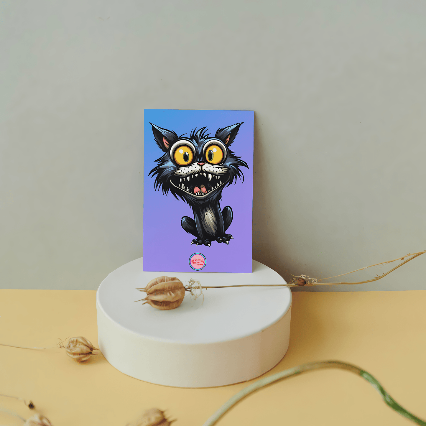 😻 Postal Digital | Gato Inspirado en Tim Burton | ¡Descarga Instantánea! 🐾 Edición Raven 🐾 - Dragceida Queertural