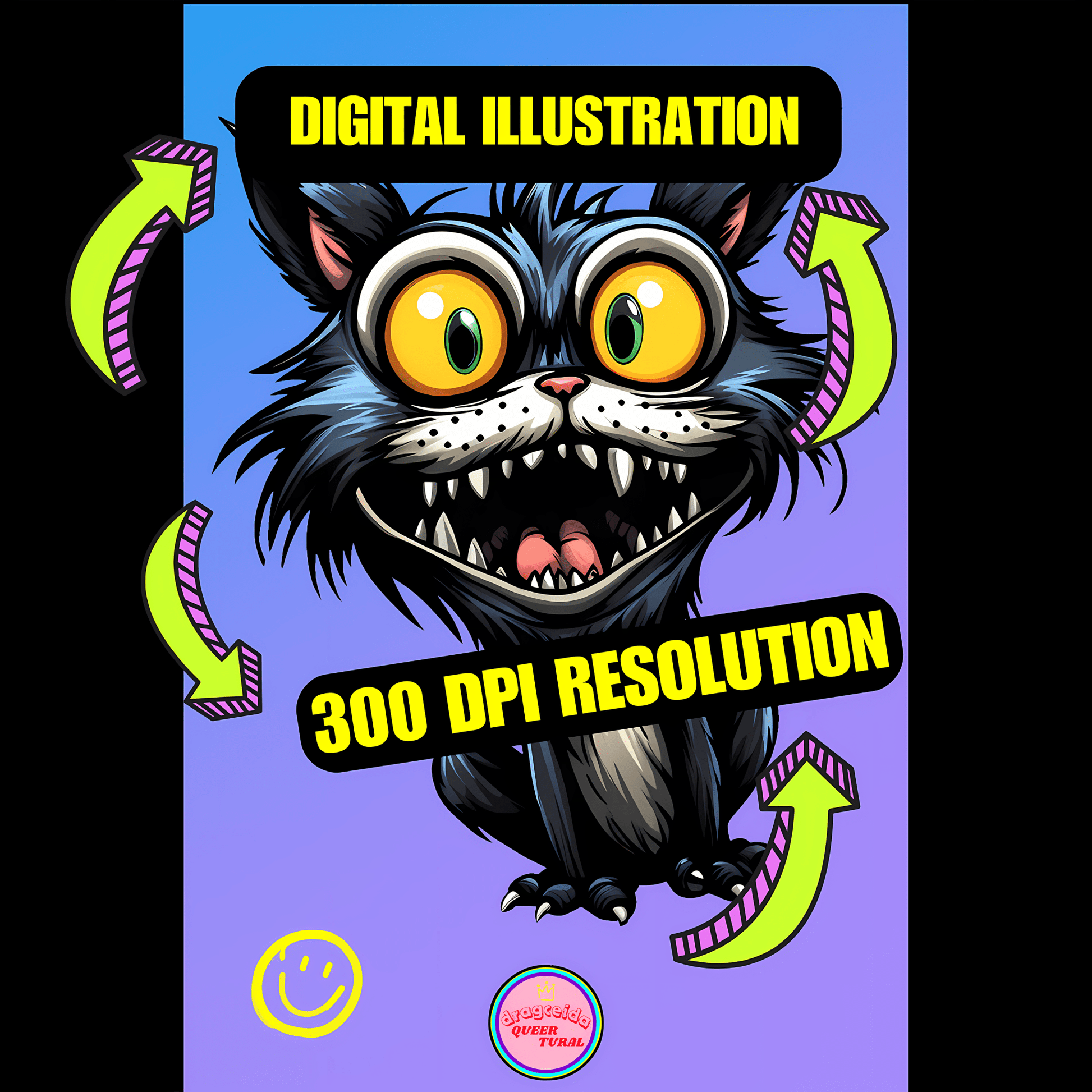 😻 Postal Digital | Gato Inspirado en Tim Burton | ¡Descarga Instantánea! 🐾 Edición Raven 🐾 - Dragceida Queertural