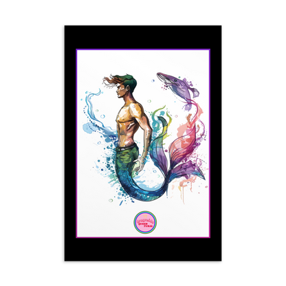 📮 Tarjeta Postal Queer de | Tritón | Sireno | ¡Envío Gratis! 🔱 Edición Neso 🔱