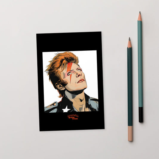 📮 Tarjeta Postal David Bowie | ¡Envío Gratis!⚡Edición Aladdin Sane⚡ - Dragceida Queertural