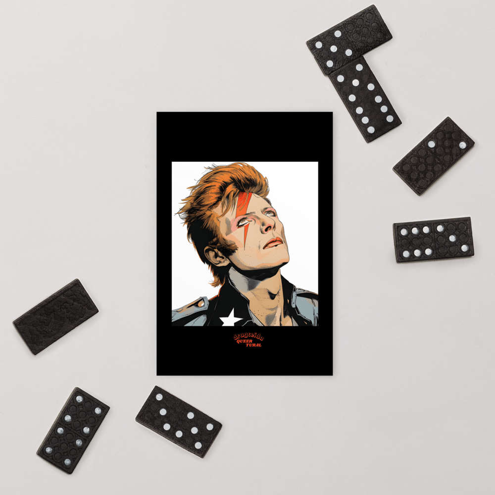 📮 Tarjeta Postal David Bowie | ¡Envío Gratis!⚡Edición Aladdin Sane⚡ - Dragceida Queertural