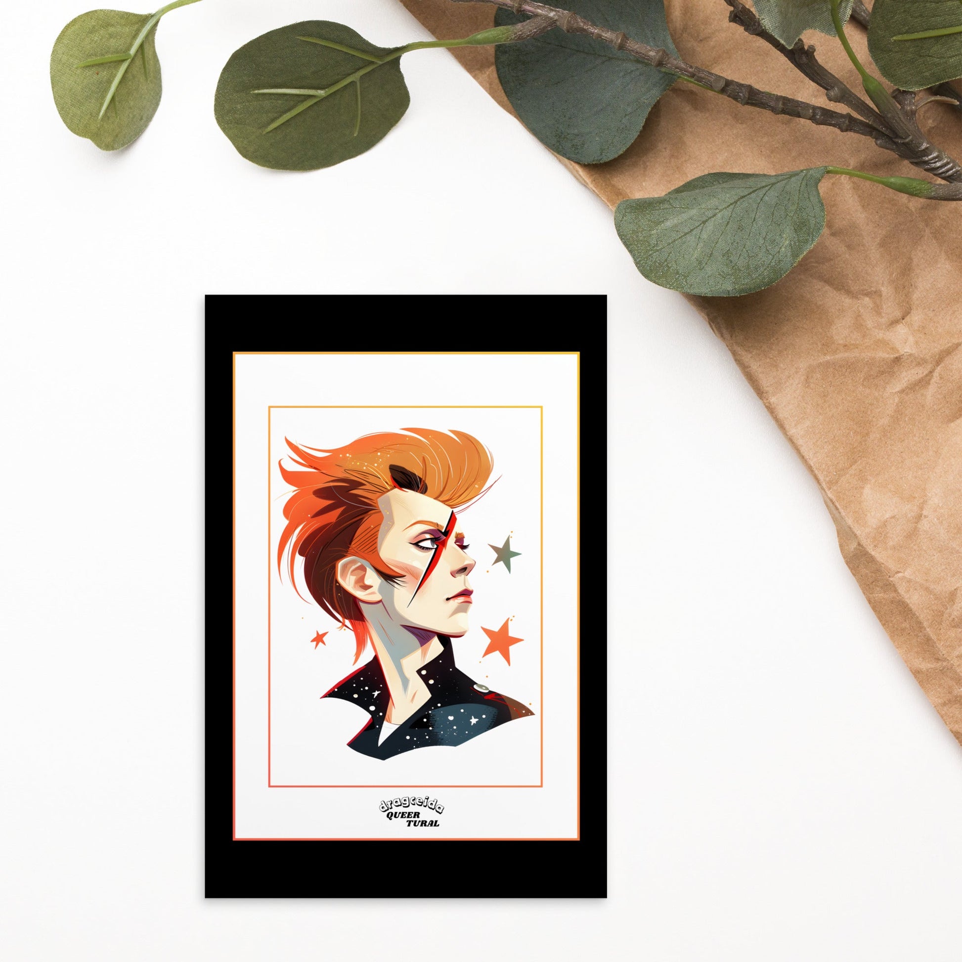 📮 Tarjeta Postal David Bowie | ¡Envío Gratis!⚡Edición Space Oddity⚡ - Dragceida Queertural