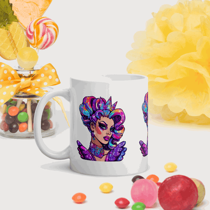 ☕ Taza Queer | Drag Queens | ¡Envío Gratis! 💄 Edición Sapphire Chameleon 💄 - Dragceida Queertural